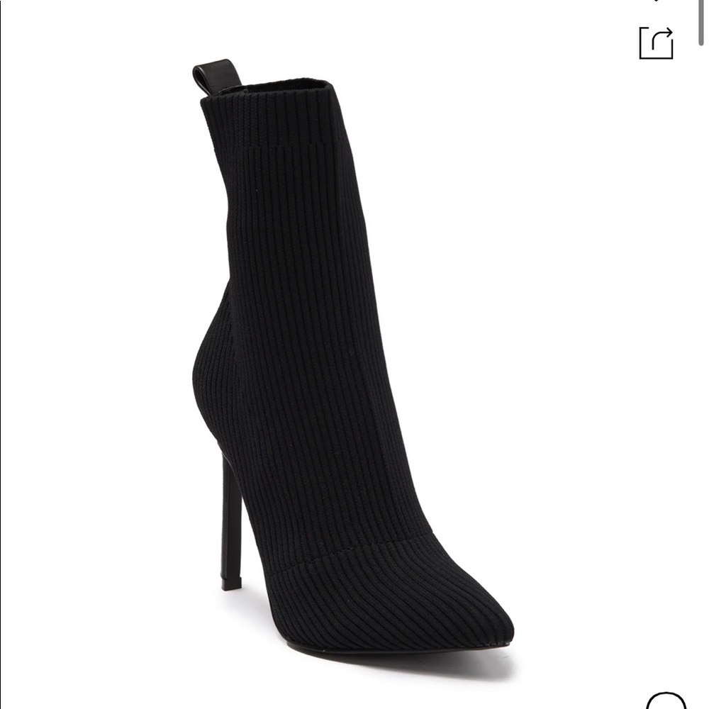 Steve Madden Black Darra Pointe Toe Bootie
